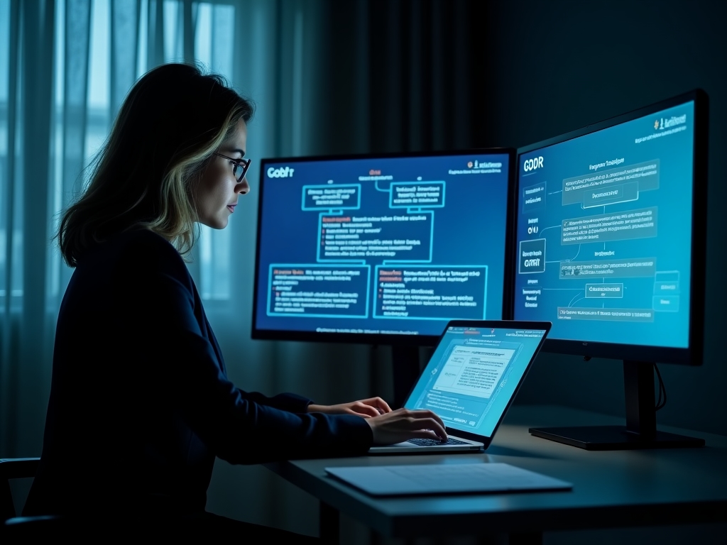 Especialista analizando normativas eIDAS y GDPR