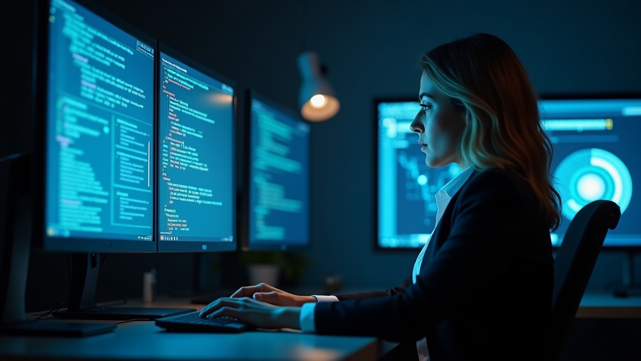 Experto preparando contenido sobre seguridad digital